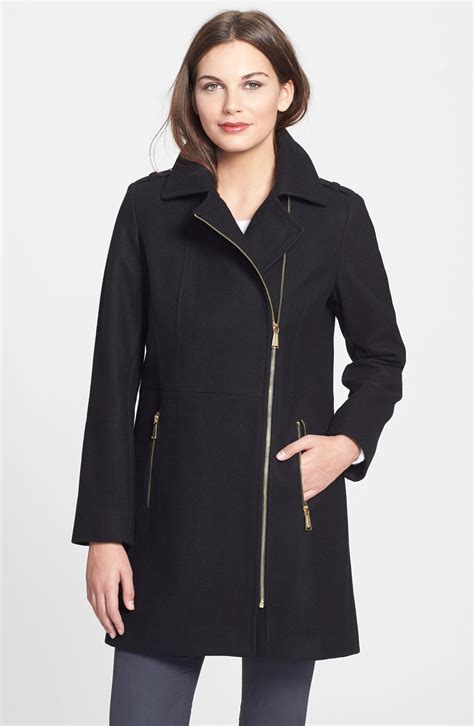 michael kors wool blend top coat|Michael Kors wool coats women's.